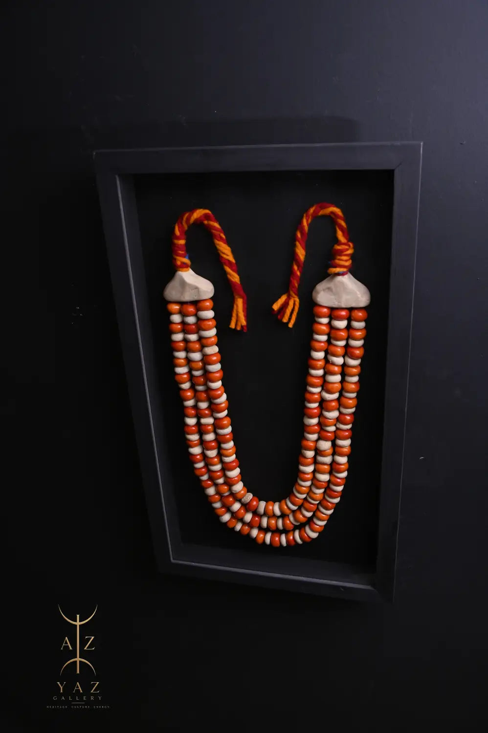 Sunset Earth Harmony – Handmade Tribal Bead Wall Art (70 x 40 cm)