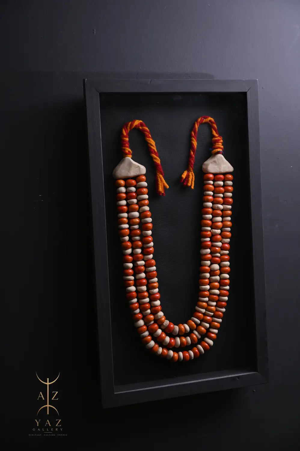 Sunset Earth Harmony – Handmade Tribal Bead Wall Art (70 x 40 cm)