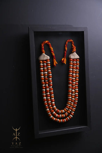 Sunset Earth Harmony – Handmade Tribal Bead Wall Art (70 x 40 cm)