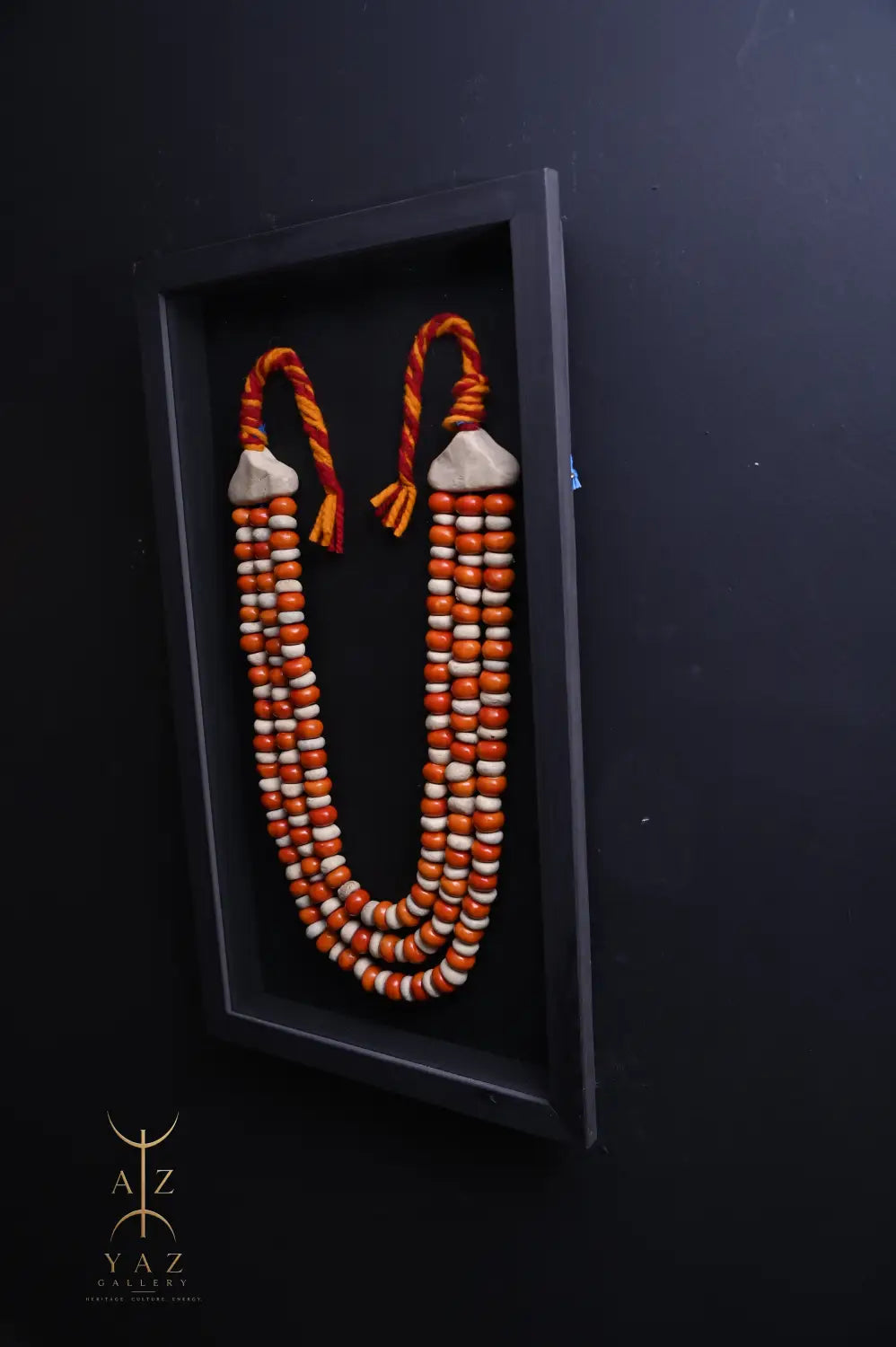 Sunset Earth Harmony – Handmade Tribal Bead Wall Art (70 x 40 cm)