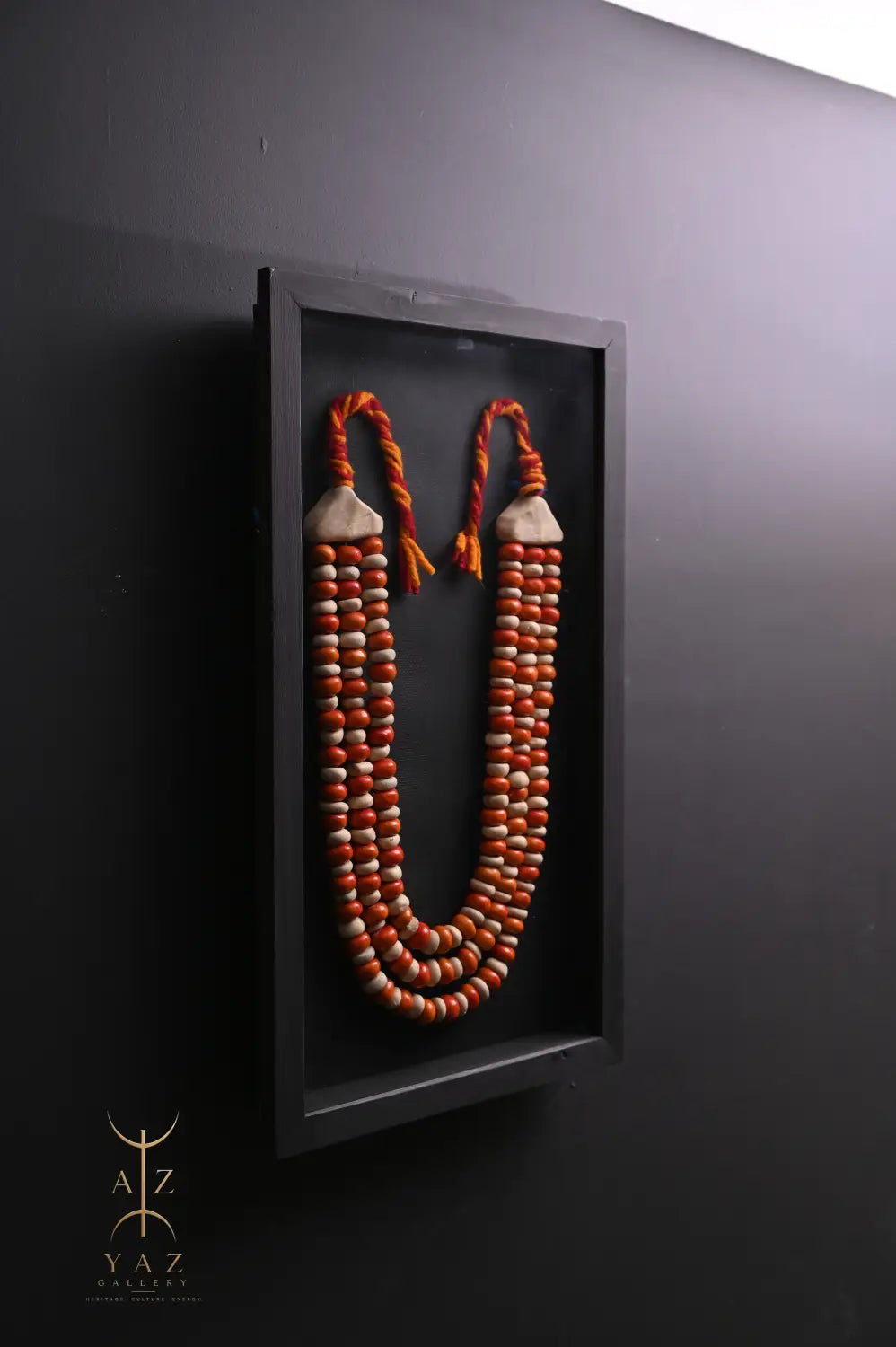 Sunset Earth Harmony – Handmade Tribal Bead Wall Art (70 x 40 cm)
