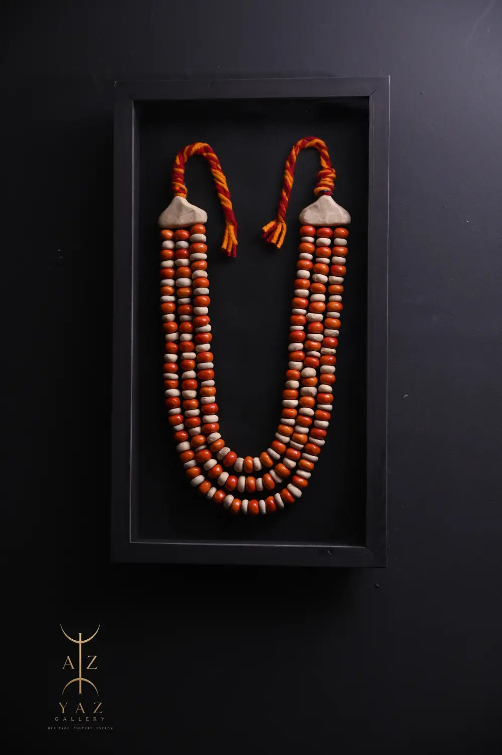Sunset Earth Harmony – Handmade Tribal Bead Wall Art (70 x 40 cm)