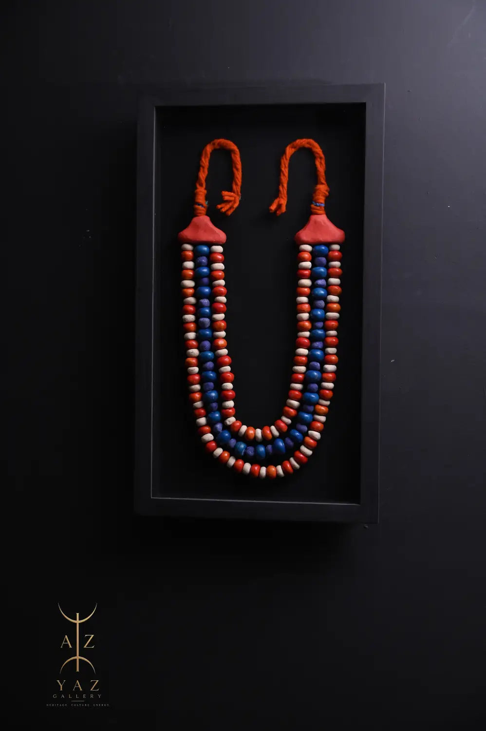 Sunset Horizon – Handmade Tribal Bead Wall Art (70 x 40 cm)