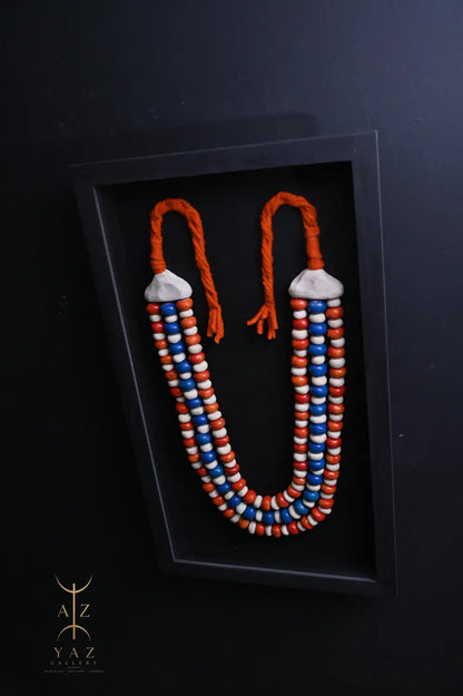 Sunset Horizon – Handmade Tribal Bead Wall Art (70 x 40 cm)