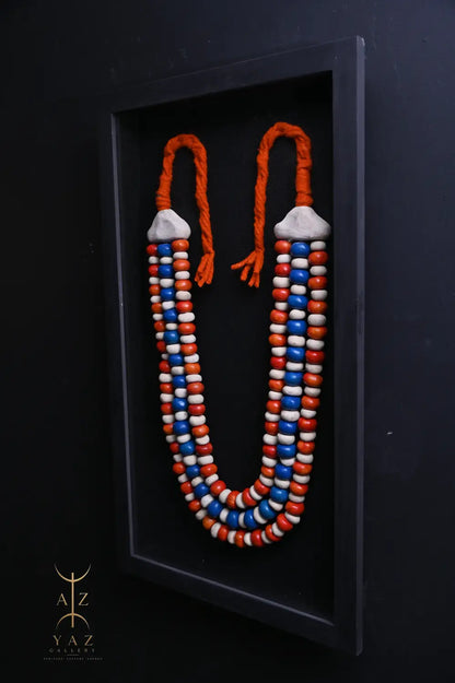 Sunset Horizon – Handmade Tribal Bead Wall Art (70 x 40 cm)