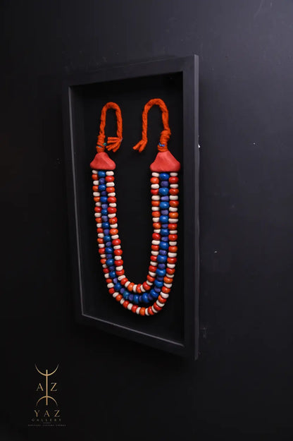 Sunset Horizon – Handmade Tribal Bead Wall Art (70 x 40 cm)