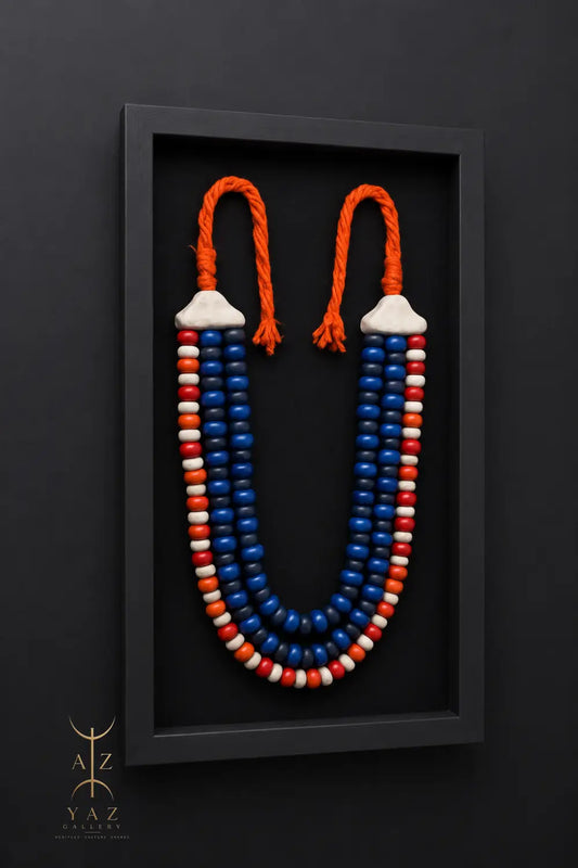 Sunset Nomad – Handmade Tribal Bead Wall Art (70 x 40 cm)