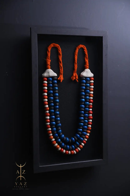 Sunset Nomad – Handmade Tribal Bead Wall Art (70 x 40 cm)