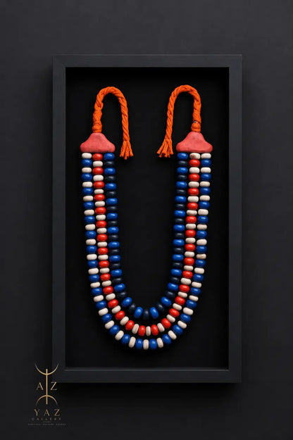 Sunset Voyage – Handmade Tribal Bead Wall Art (70 x 40 cm)