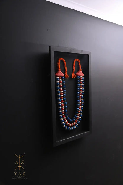 Sunset Voyage – Handmade Tribal Bead Wall Art (70 x 40 cm)