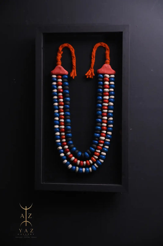 Sunset Voyage – Handmade Tribal Bead Wall Art (70 x 40 cm)